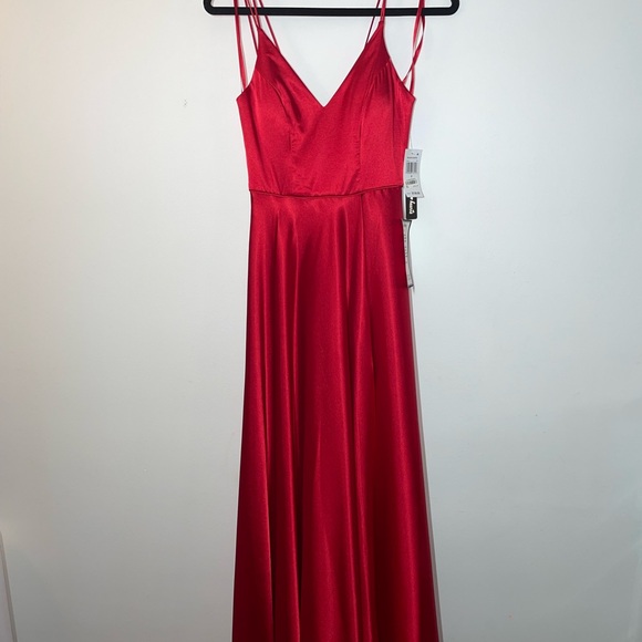 Sequin Hearts Red Satin Dress Sz 0 - Picture 2 of 13